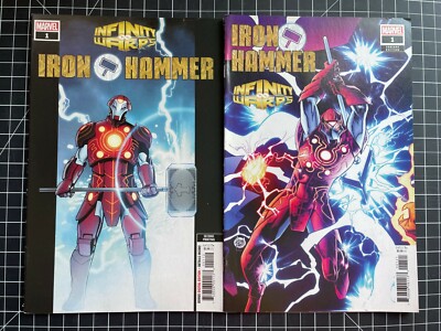 MARVEL INFINITY WARPS IRON HAMMER #1 REG COVER + KUBERT VARIANT