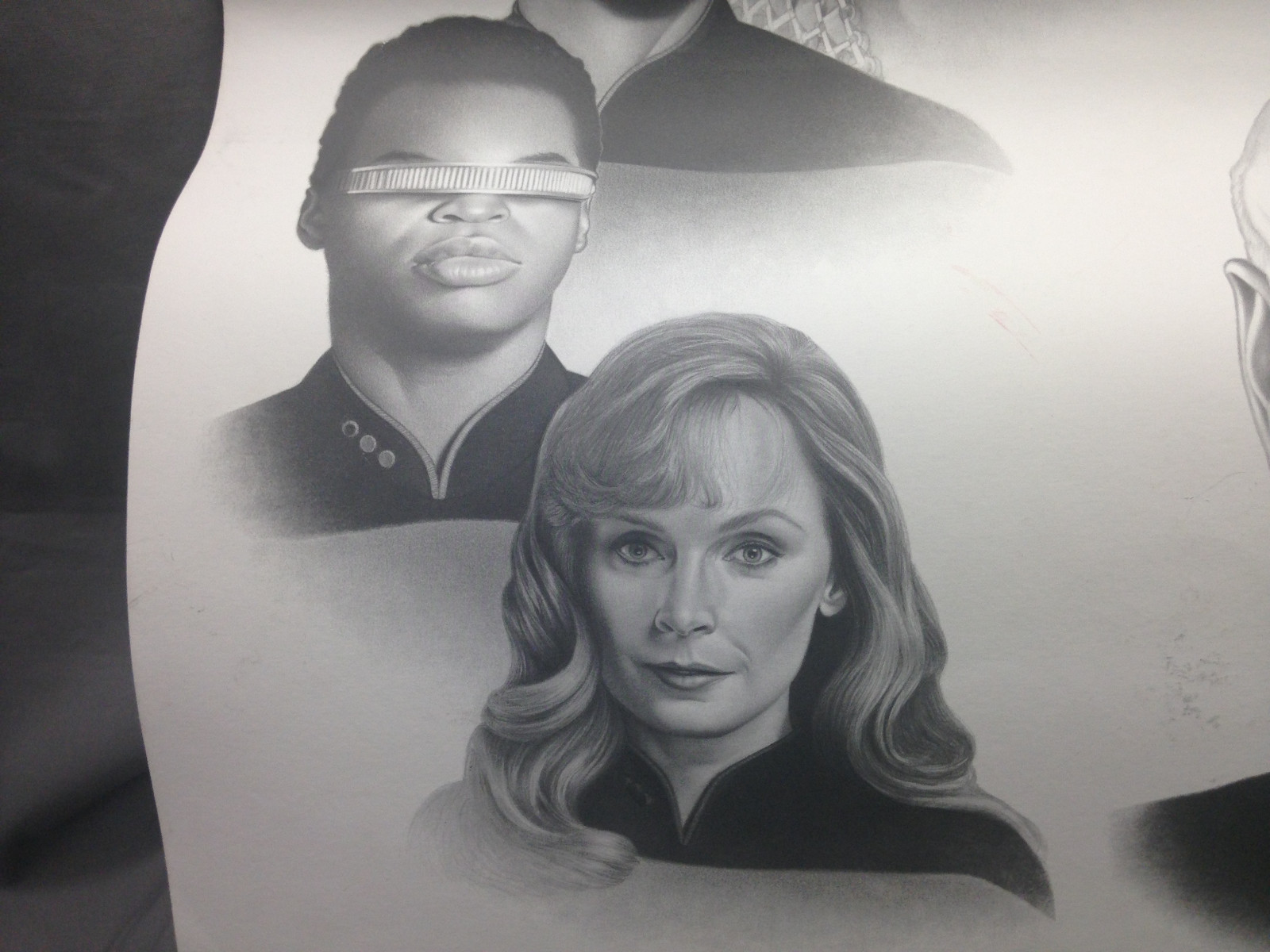 Signed Brad Weinman Star Trek Crew Print Black & White Characters