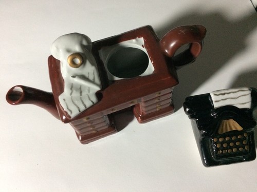 Vintage Rare Pottery Desk Creamer Typewriter Phone Secretary Author Collectible