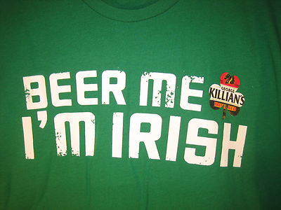 (XL) George KILLIAN'S Irish ST PATRICK's pats Red Ale Beer T Shirt PUB Killians 