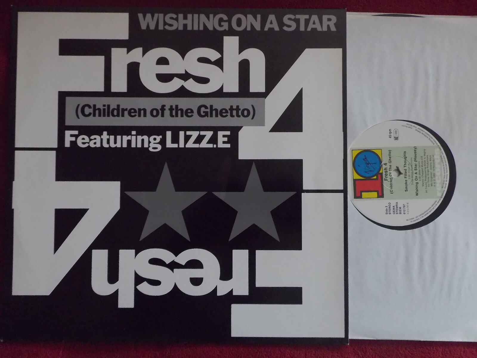 Fresh 4 – Wishing on a Star / Smoke Filled Thoughts + Wishing on a Star (Housey) | Virgin Records 1989 Maxi-Single