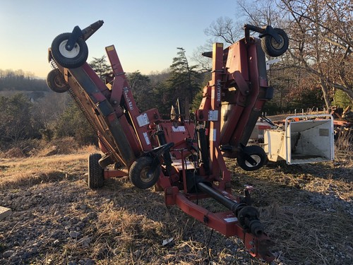 BUSH HOG FLEX WING MOWER WITH CHAINS BAT WING Batwing Flexing 15 Ft Bushhog USED