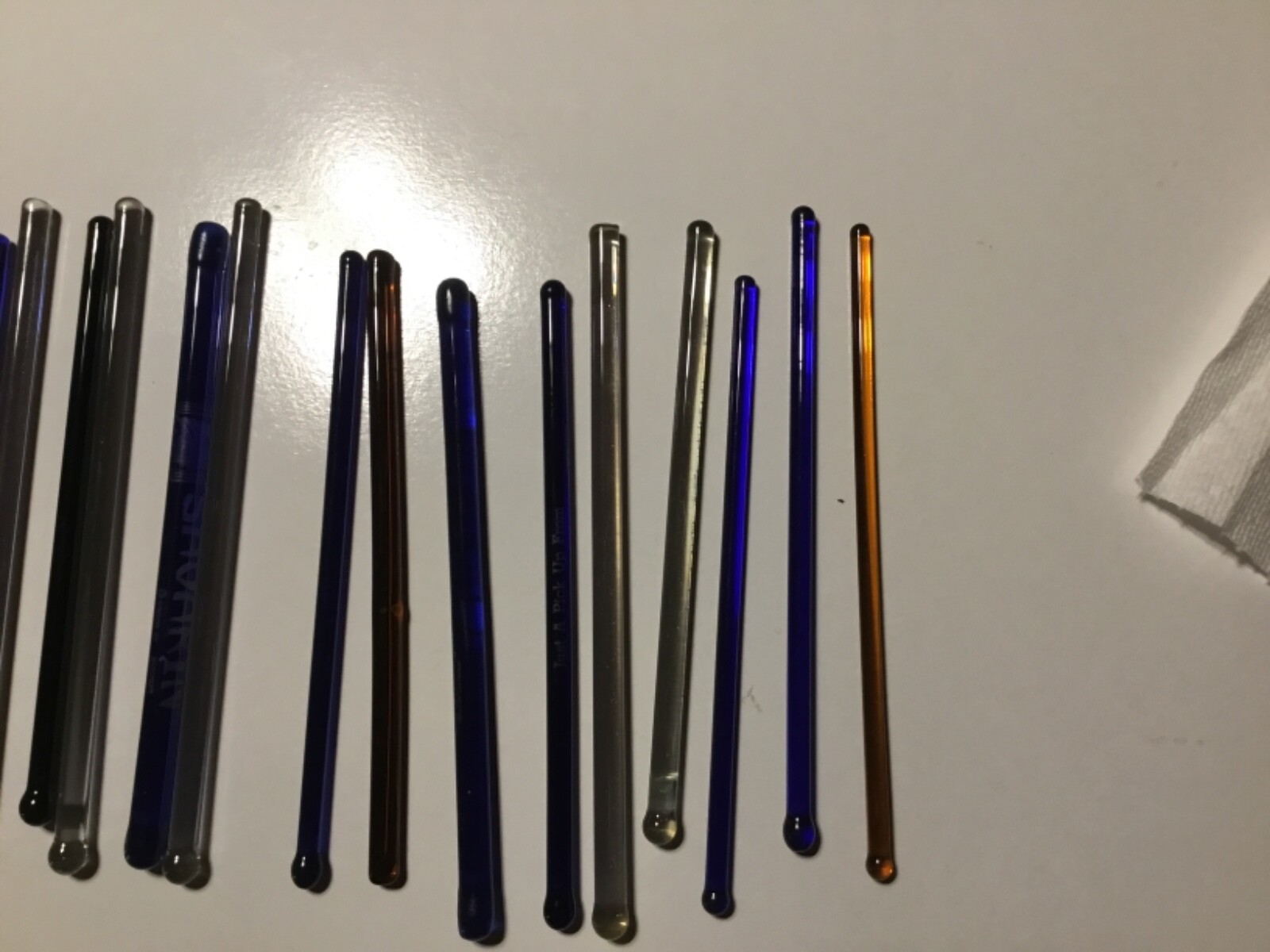 Glass Swizzel Sticks form the bar that you might of gone after a long day