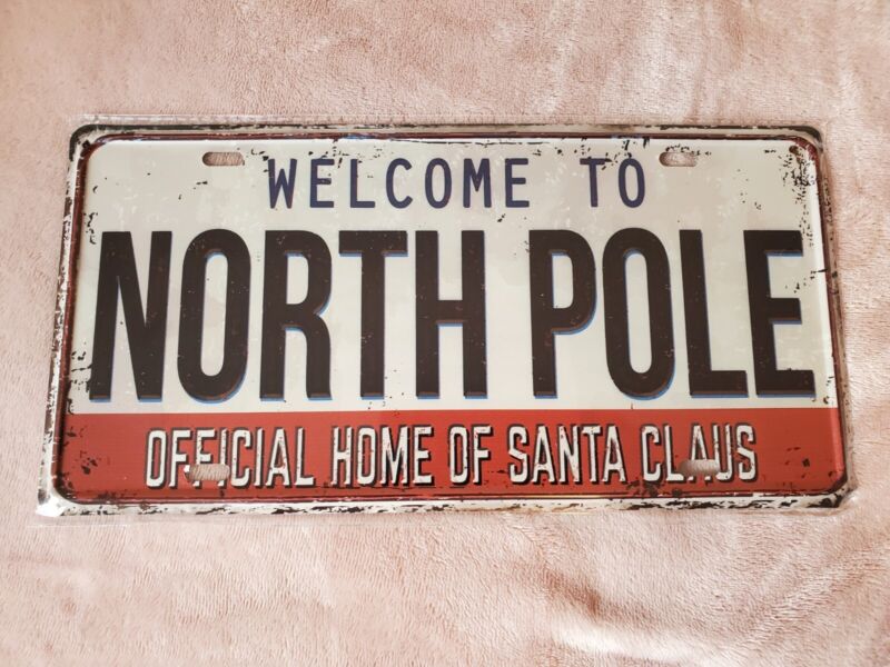 Welcome To The North Pole-License Plate-Official Home Of Santa Souvenir