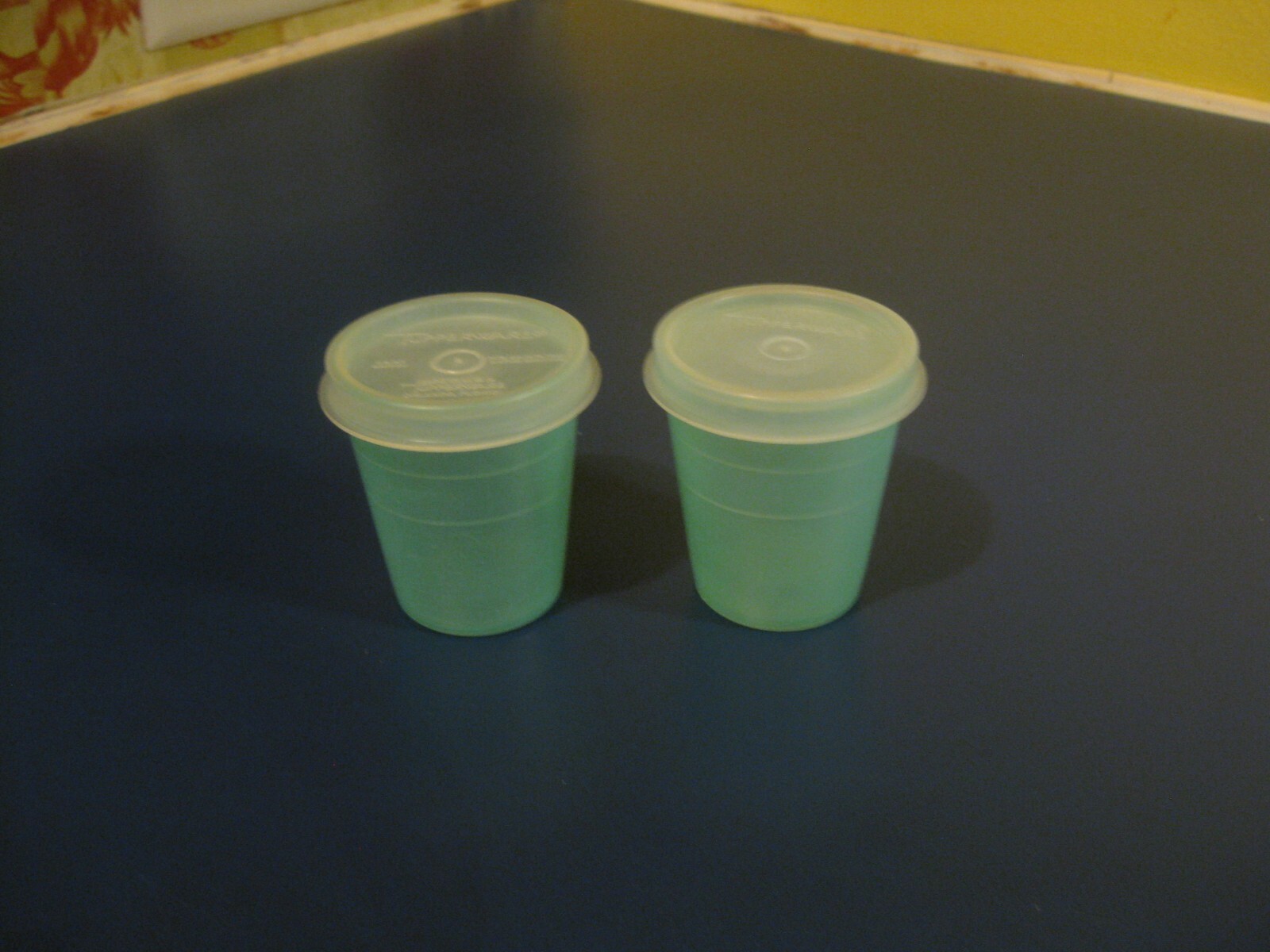 Vintage Set of 2 Tupperware Midget Containers 101 and 201 Lids 2 oz