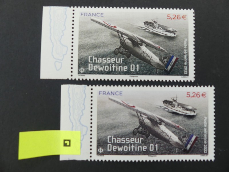 Timbre France 2022 - Poste AÃ©Rienne NÂ° 92 - 5,26â¬ Dewoitine Vrai + Faux De Chine