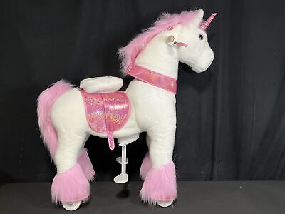 PonyCycle Unicorn Ride on Horse Toy Age 4-9 Pink/White New Open Box