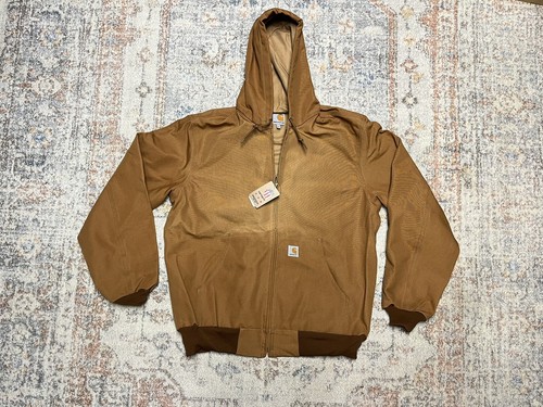 Carhartt ジャケットJ131 BRN Carhartt J131 BRN Men's Brown Thermal Lined Duck Hooded Active