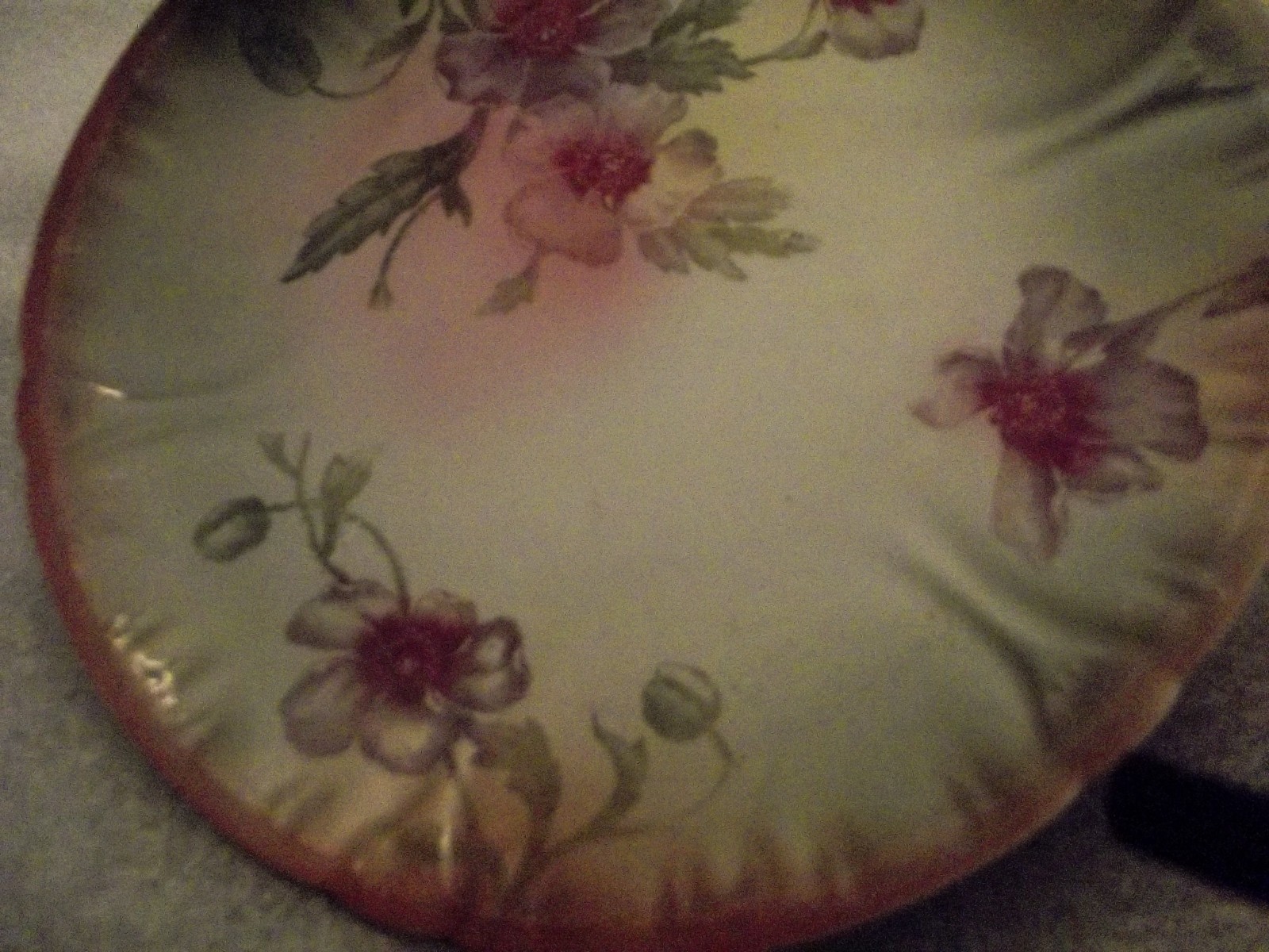 NICE-ANTIQUE-GERMAN-FRANZ-ANT-MEHLEM-ROYAL-BONN Porcelain Floral Plate 7 1/4