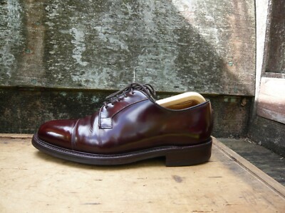 JOSEPH CHEANEY DERBY SHOES VINTAGE BROWN LEATHER UK7.5 MENS BEXLEY 