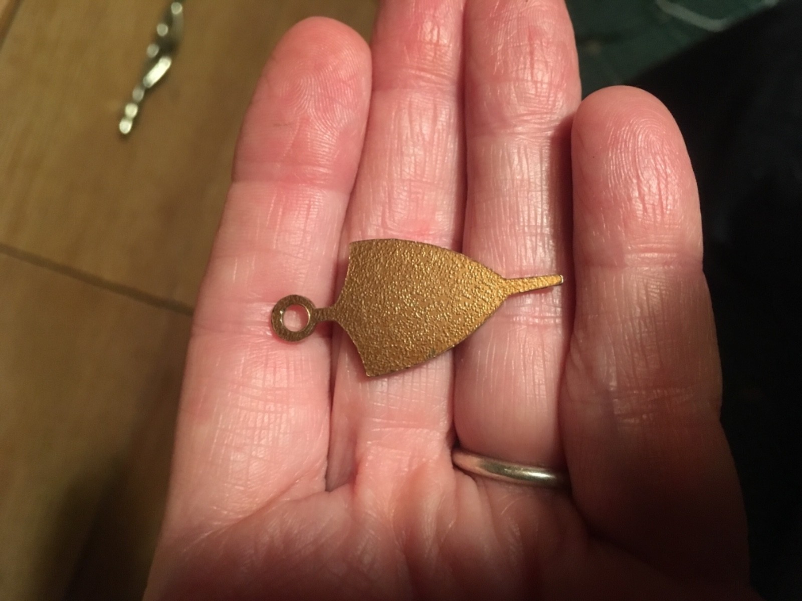 ‘87 Senior High “C” Charm/pendant red & black  school colors gold-tone