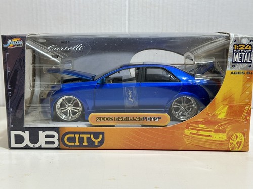 JADA DUB CITY 2002 CADILLAC CTS BLUE 1:24 DIECAST MODEL CAR
