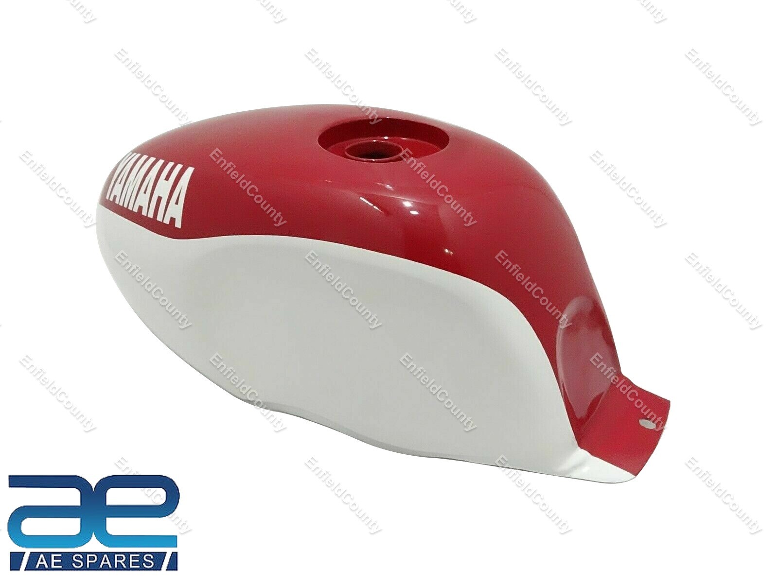 Petrol Gas Fuel Tank White & Red Painted With CapFor Yamaha YSR50 YSR80 1989