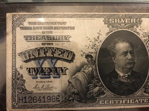 1891 $20 Silver Certificate