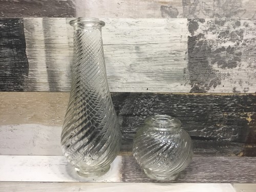 Beautiful Vintage Swirl Glass Chandelier Spacers