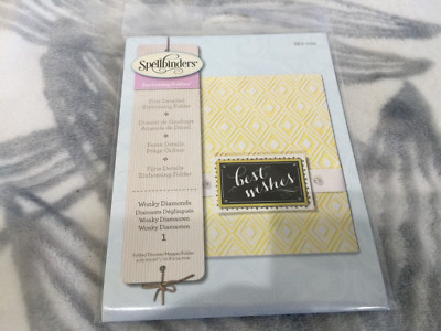 Spellbinders Embossing Folder Wonky Diamonds SES-002 NEW