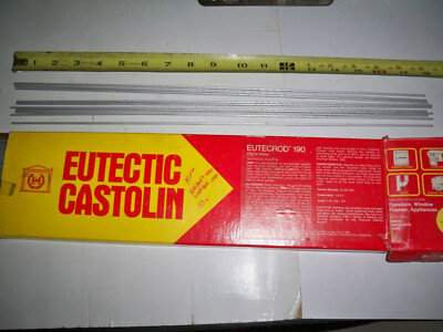 10 Castolin Eutectic Aluminum Low Melt 190 EutecRod Brazing Rods Sticks 3/32''X18