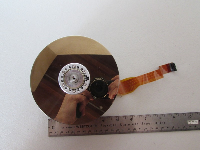 Vintage Computer Winchester Hard Drive Spindel w/8 Coated Platters 5