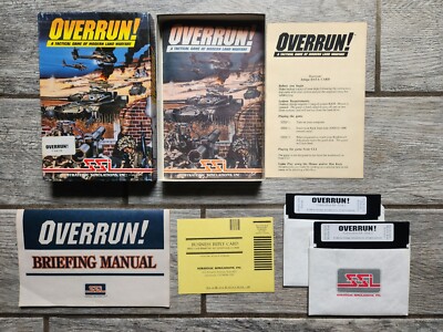 OVERRUN! for the Commodore 64 C64/128, Complete in Box & Fully Tested!  SSI