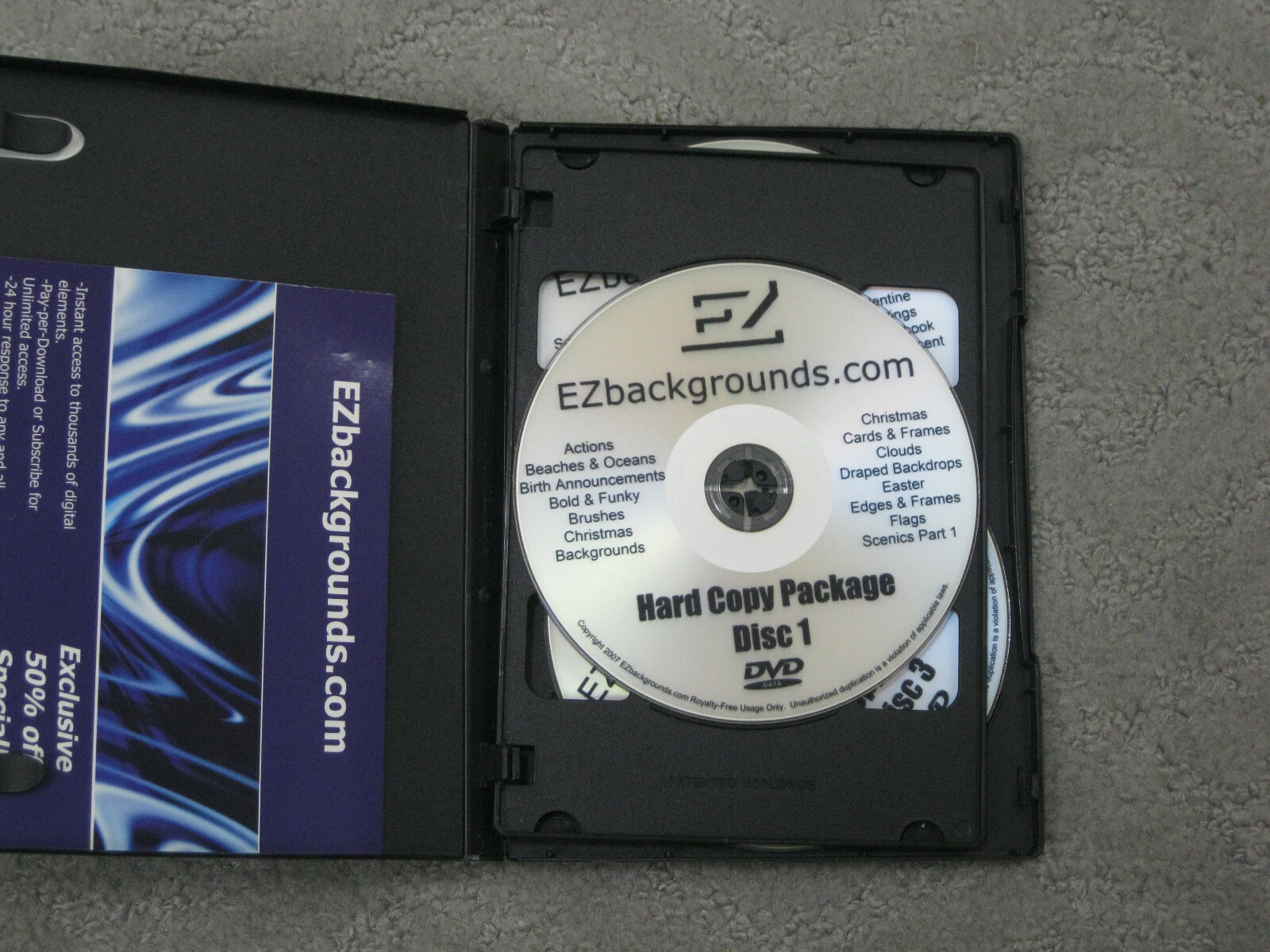 Hard Copy Package 5 Disc Photos Backgrounds Stock Photos