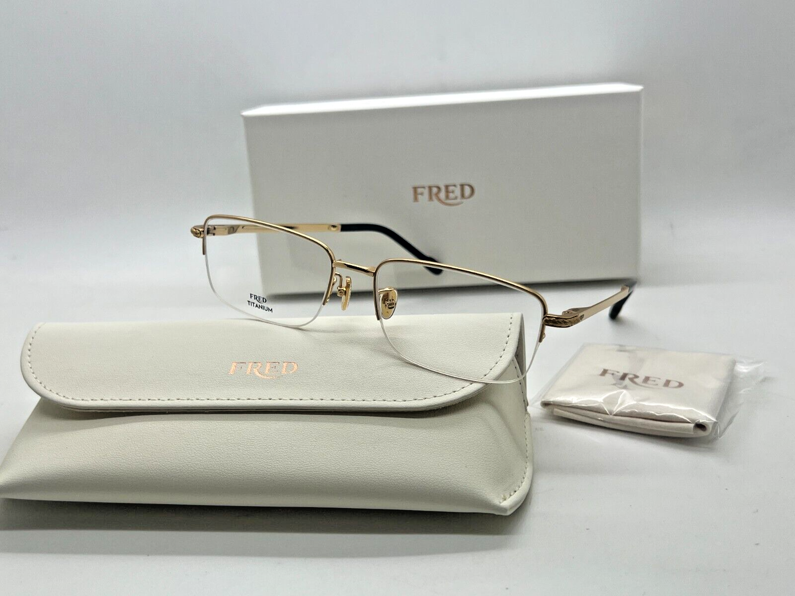 FRED OPTICAL Eyeglasses Frame FG50024U 030 GOLD/BLACK 55-17