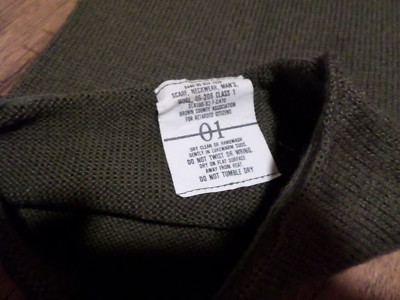 U.S MILITARY ARMY ISSUE OD GREEN WOOL SCARF GENUINE G.I SCARVES