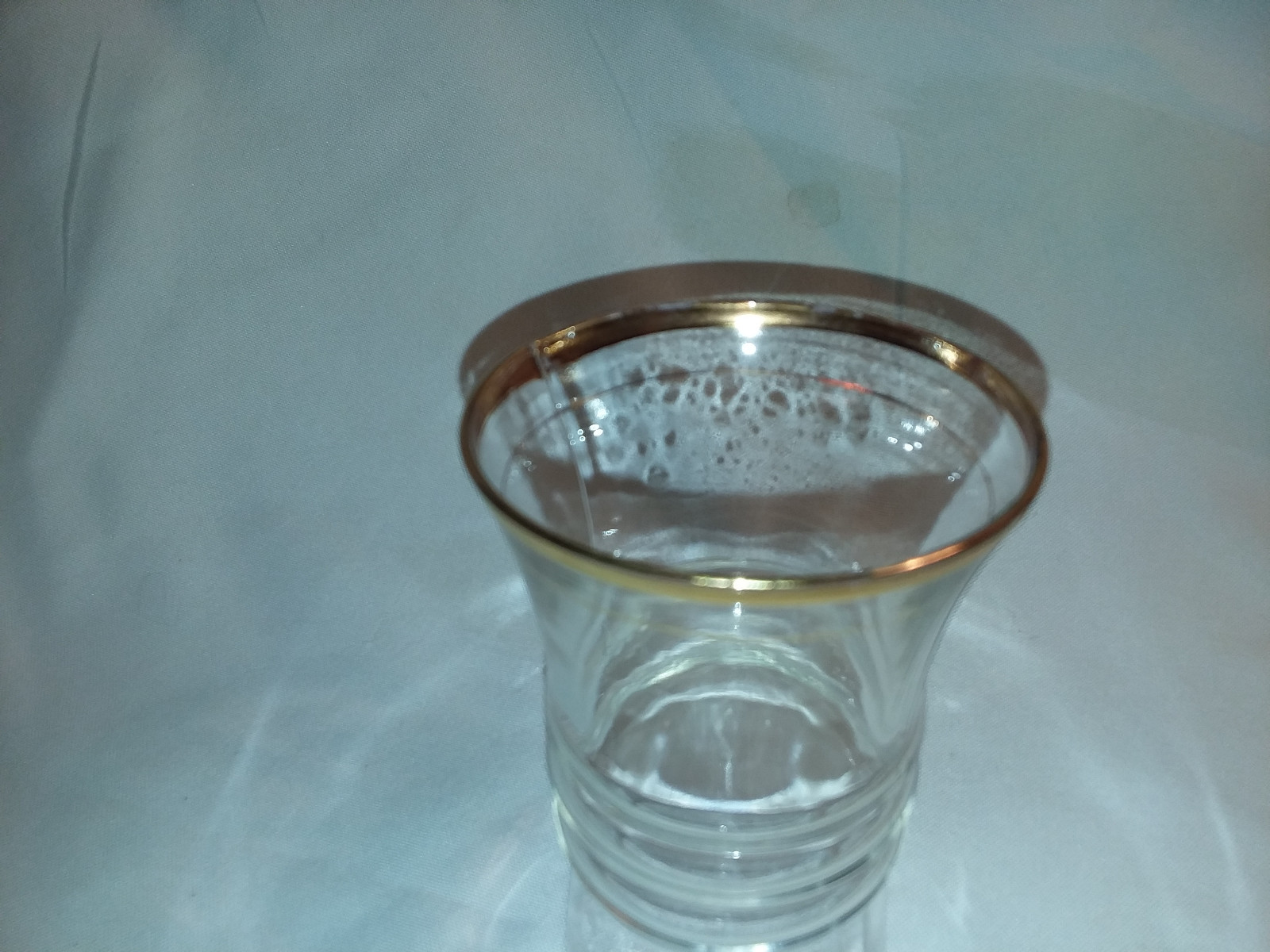Vintage gold accent water  glass  #  3420