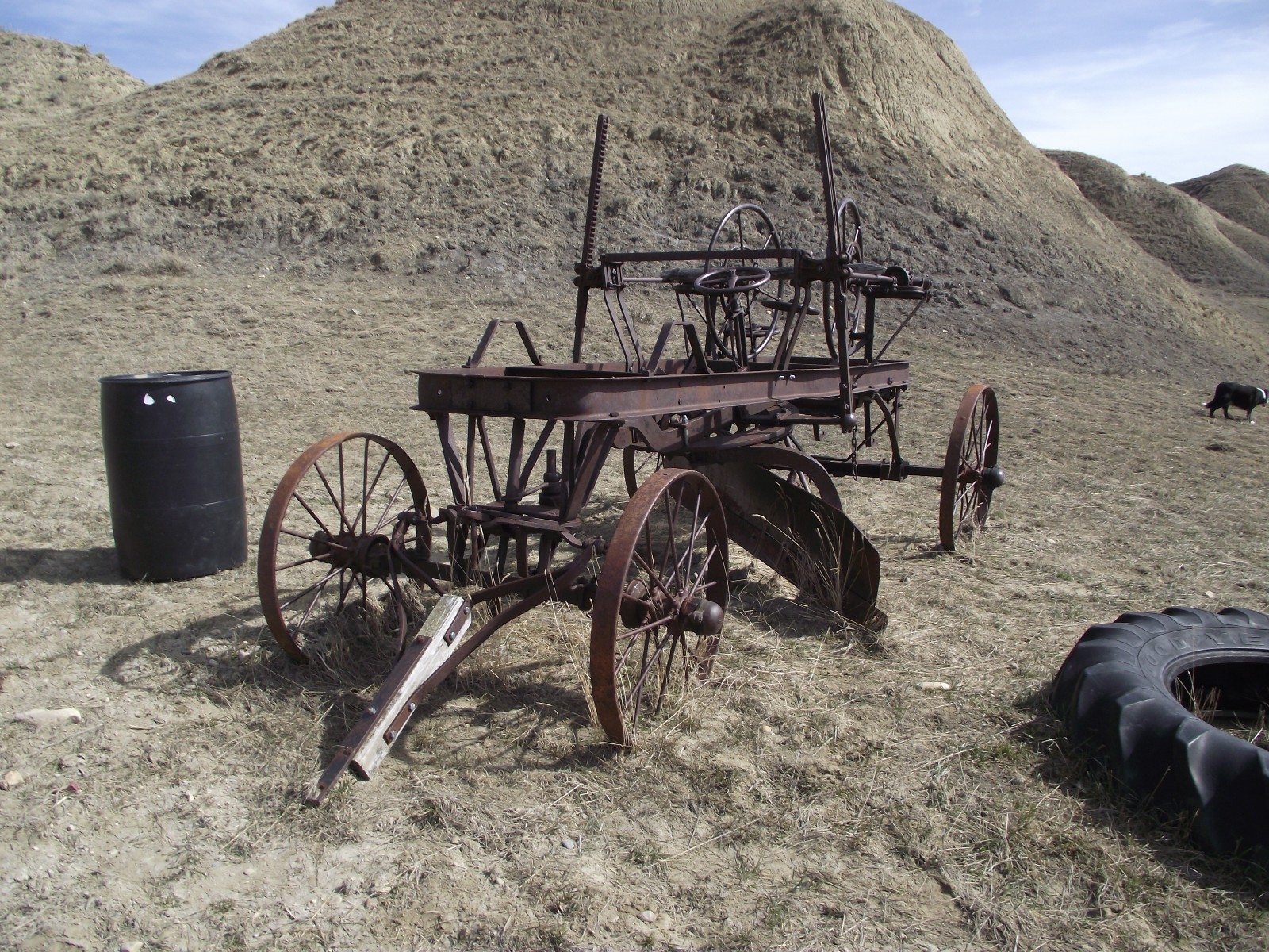 Antique Western  horsedrawn grader