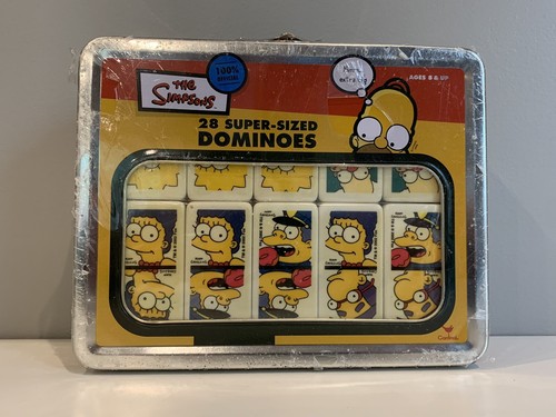 THE SIMPSONSドミノ 2006 The Simpsons 28 Super-Sized Dominoes in Lunch Box NIP