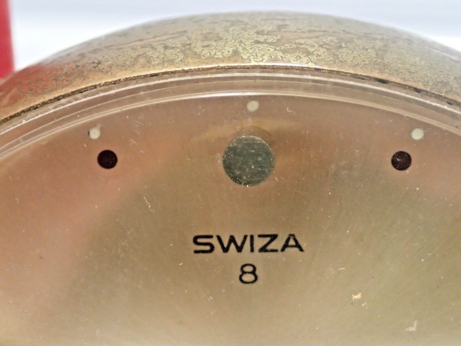 Vintage Swiza Swiss Made Jewel 8 Day Windup Alarm Clock