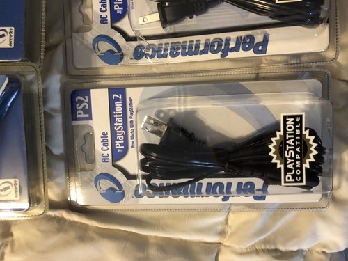 6 NEW PS2 PLAYSTATION 2 PS ONE S-VIDEO AV CABLES & AC CABLES LOT SET WHOLESALE