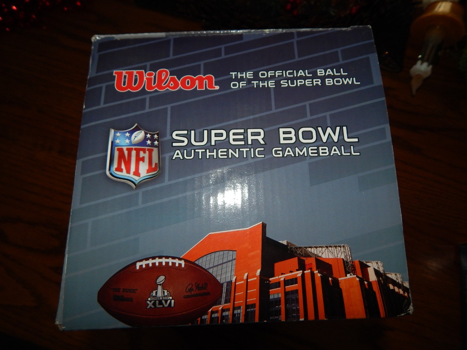 WILSON OFFICIAL SUPER BOWL XLV AUTHENTIC GAMEBALL FOOTBALL,STILL IN BOX