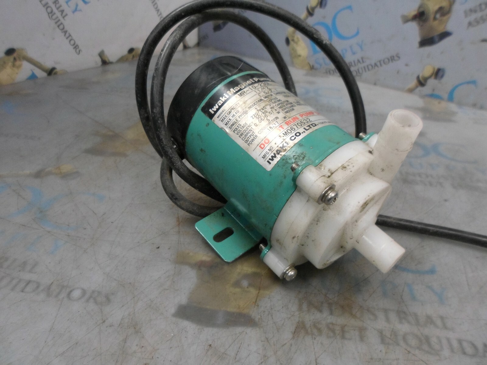 IWAKI MR-10-230L 1 PH 2800/3200 RPM 11/12 L/MIN MAGNET PUMP