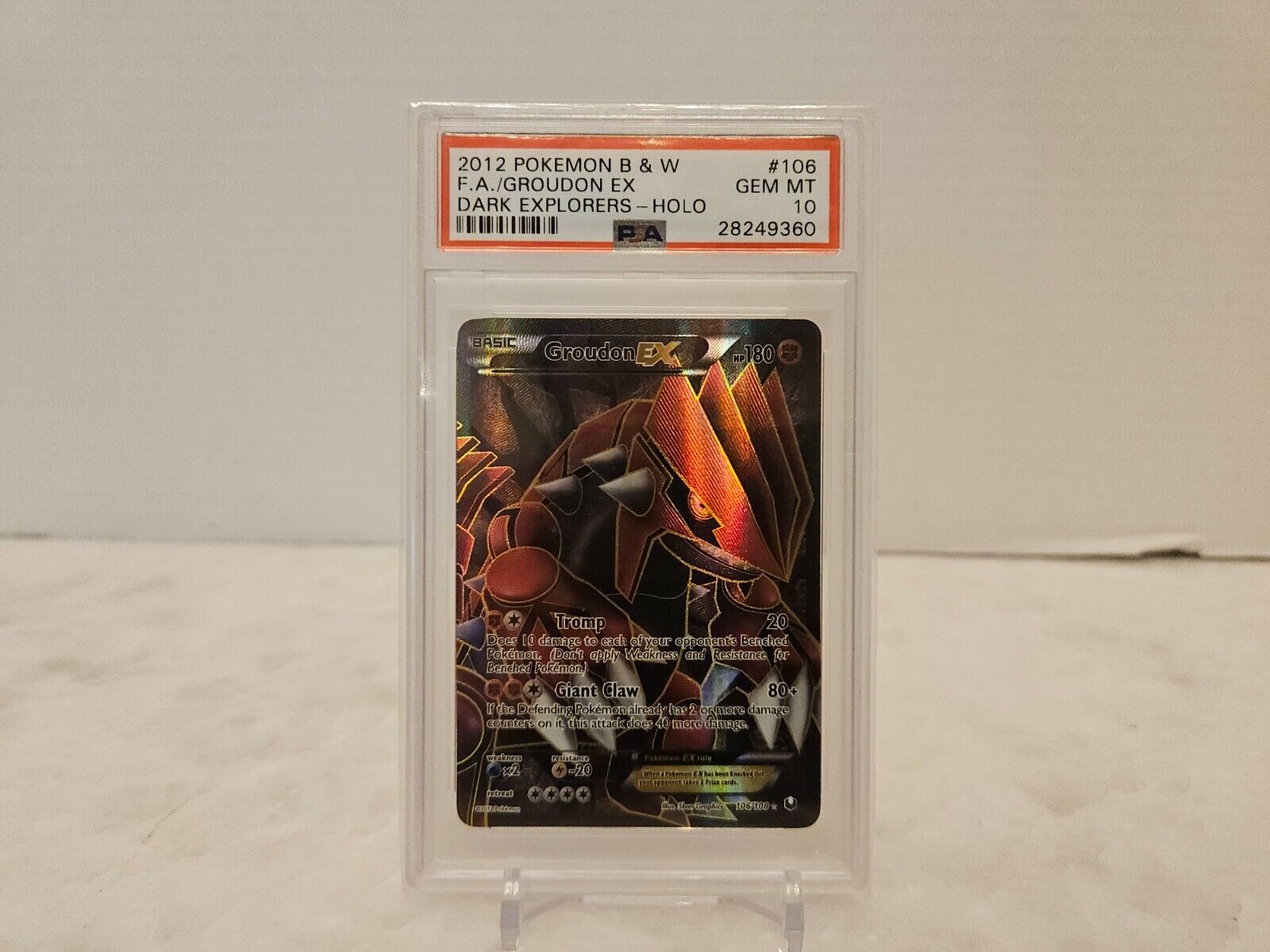 POKEMON DARK EXPLORERS GROUDON EX #106 FULL ART HOLO FOIL POKEMON DARK EXPLORERS GROUDON EX #106 FULL ART HOLO FOIL