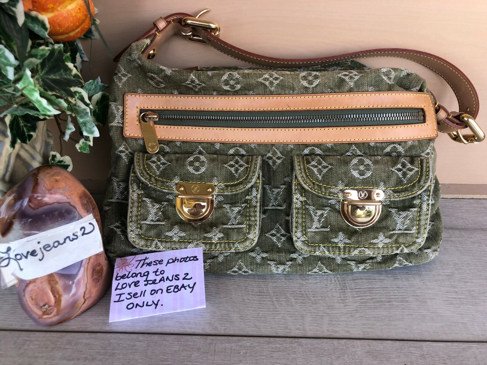 EXC! LOUIS VUITTON MONOGRAM DENIM BAGGY 