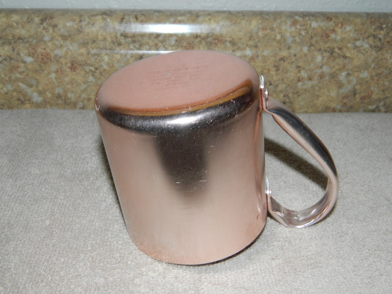 Vintage Smirnoff Vodka Mule Mug Drink Cup Aluminum - Copper Color