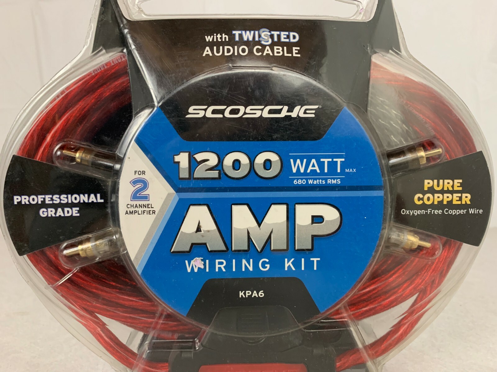 Scosche 1200 Watt Amp Wiring Kit KPA6 2 Channel Amplifier Car Audio Vehicle