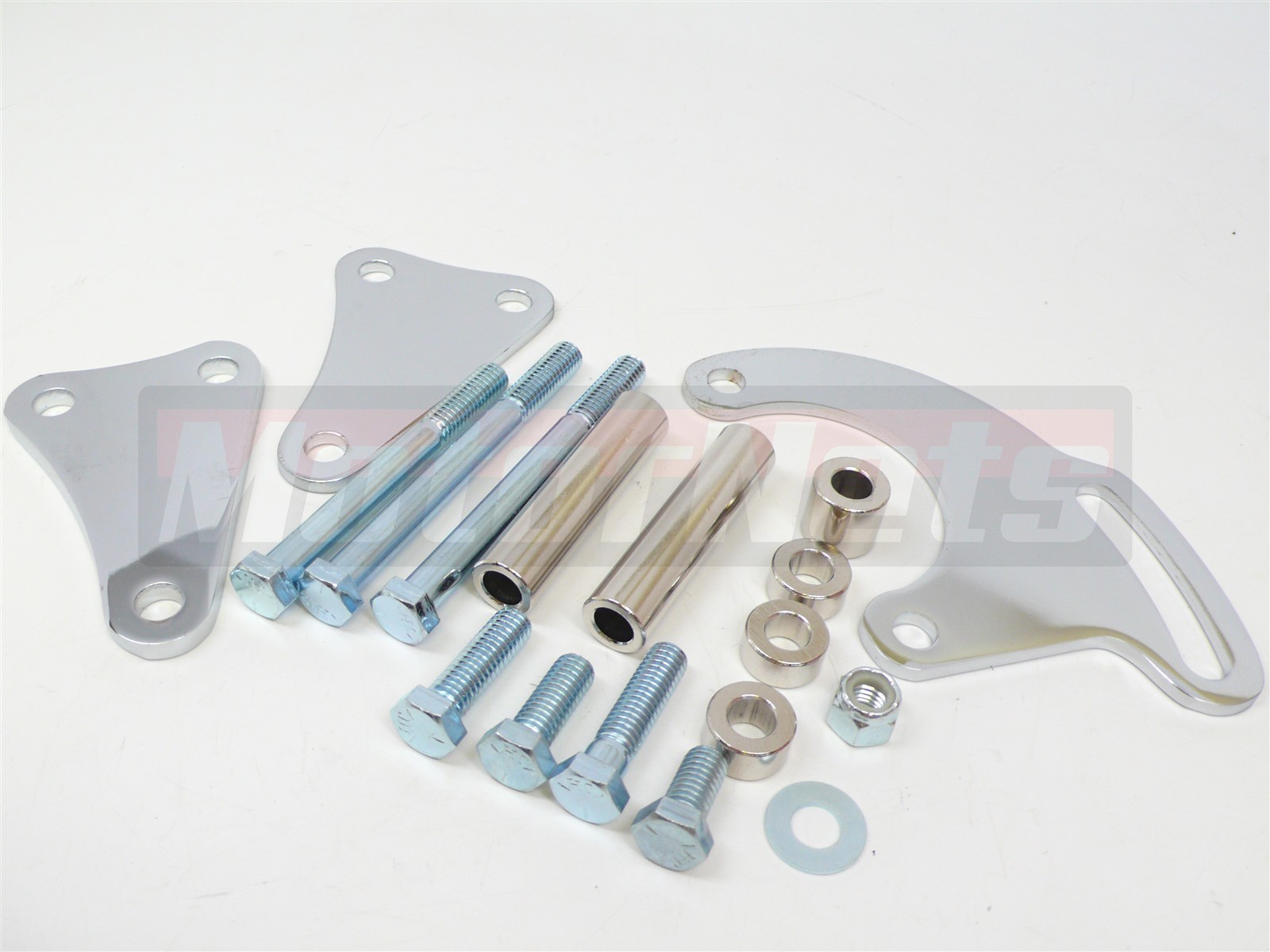 Chrome SBC LWP Power Steering Pump Bracket Fits Saginaw GM A Can SB