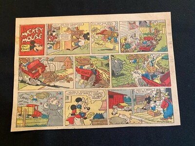 美品80’s SUNDAY COMICS “Disney Mickey” 刺繍 美品80's SUNDAY COMICS “Disney Mickey” 刺繍 80s SUNDAY