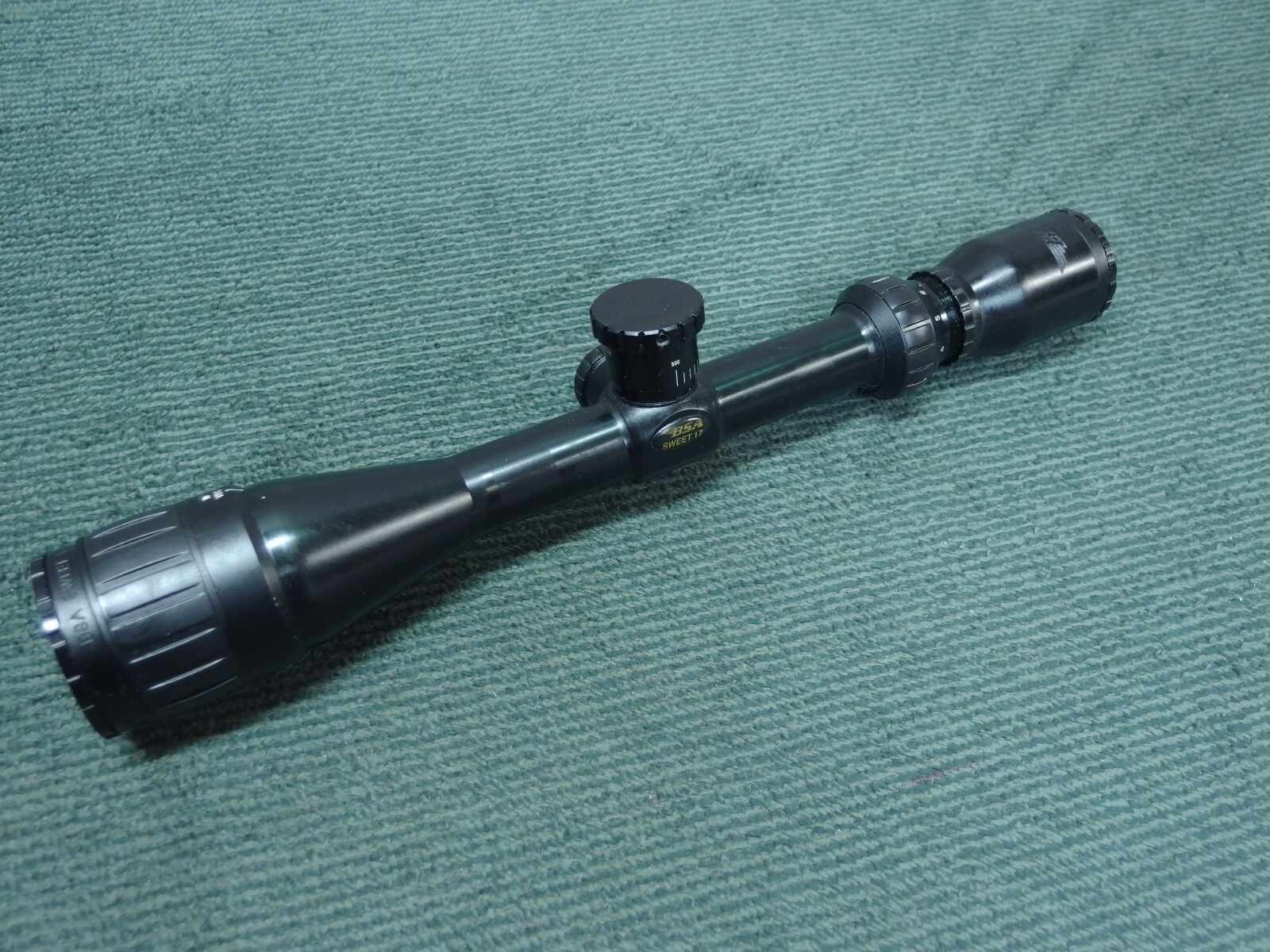 BSA SWEET 17 - 3-12X40MM - ADJ. OBJECTIVE - DUPLEX - TARGET TURRETS - EXCELLENT