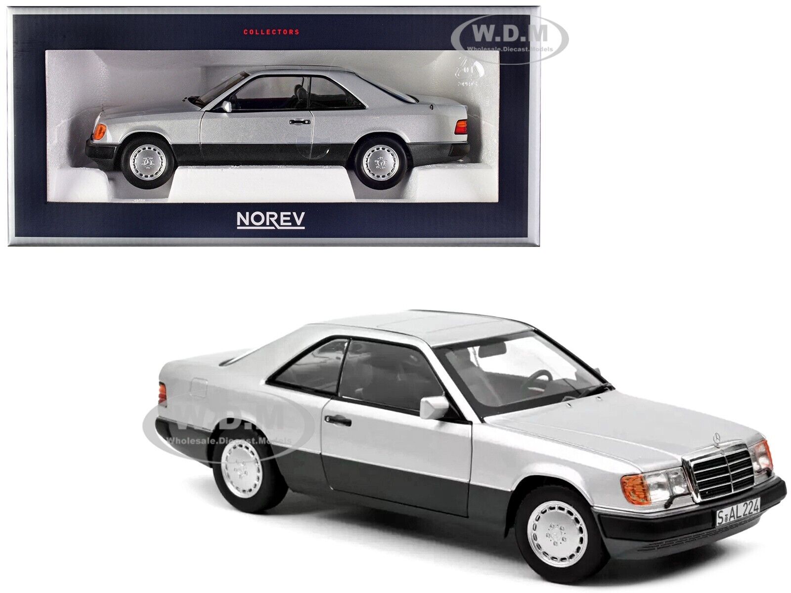 1990 MERCEDES-BENZ 300 CE-24 COUPE SILVER 1/18 DIECAST MODEL 1990 MERCEDES-BENZ 300 CE-24 COUPE SILVER 1/18 DIECAST MODEL
