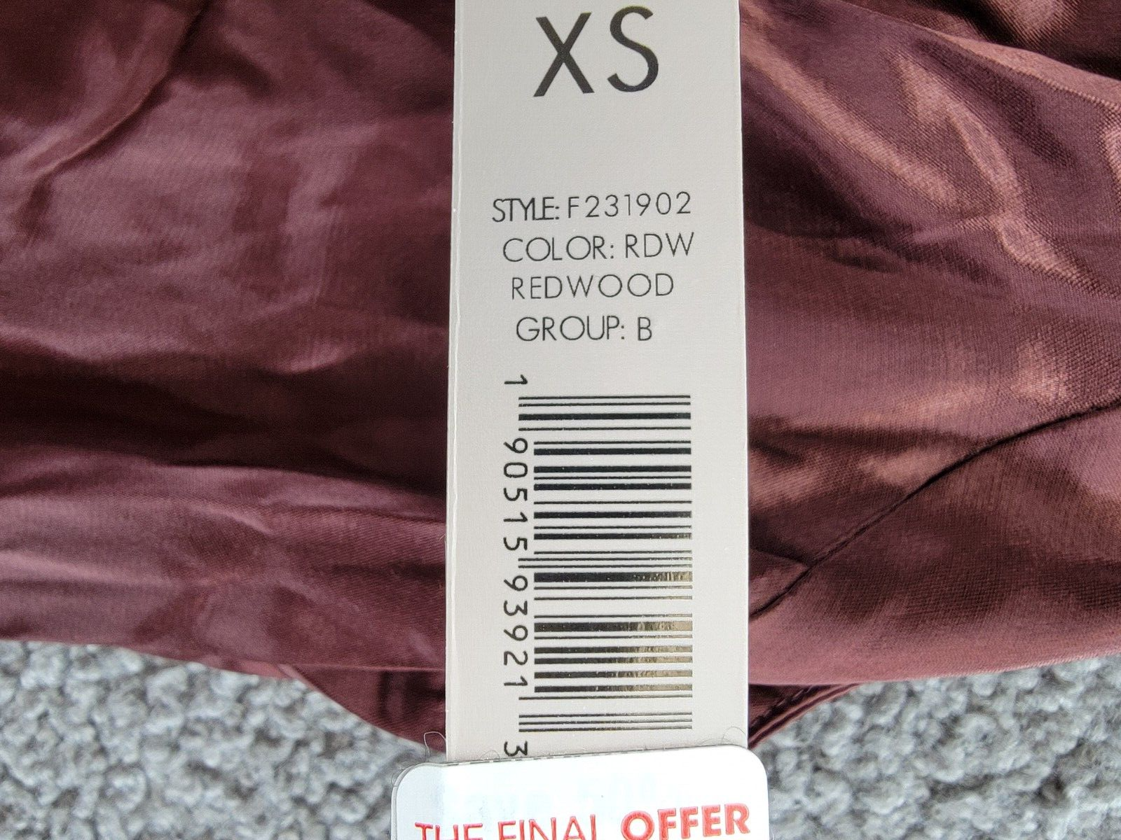 NIC+ZOE Sleeveless V-Neck Midi Slip Dress Women's XS Redwood Pullover Style - Picture 15 of 15