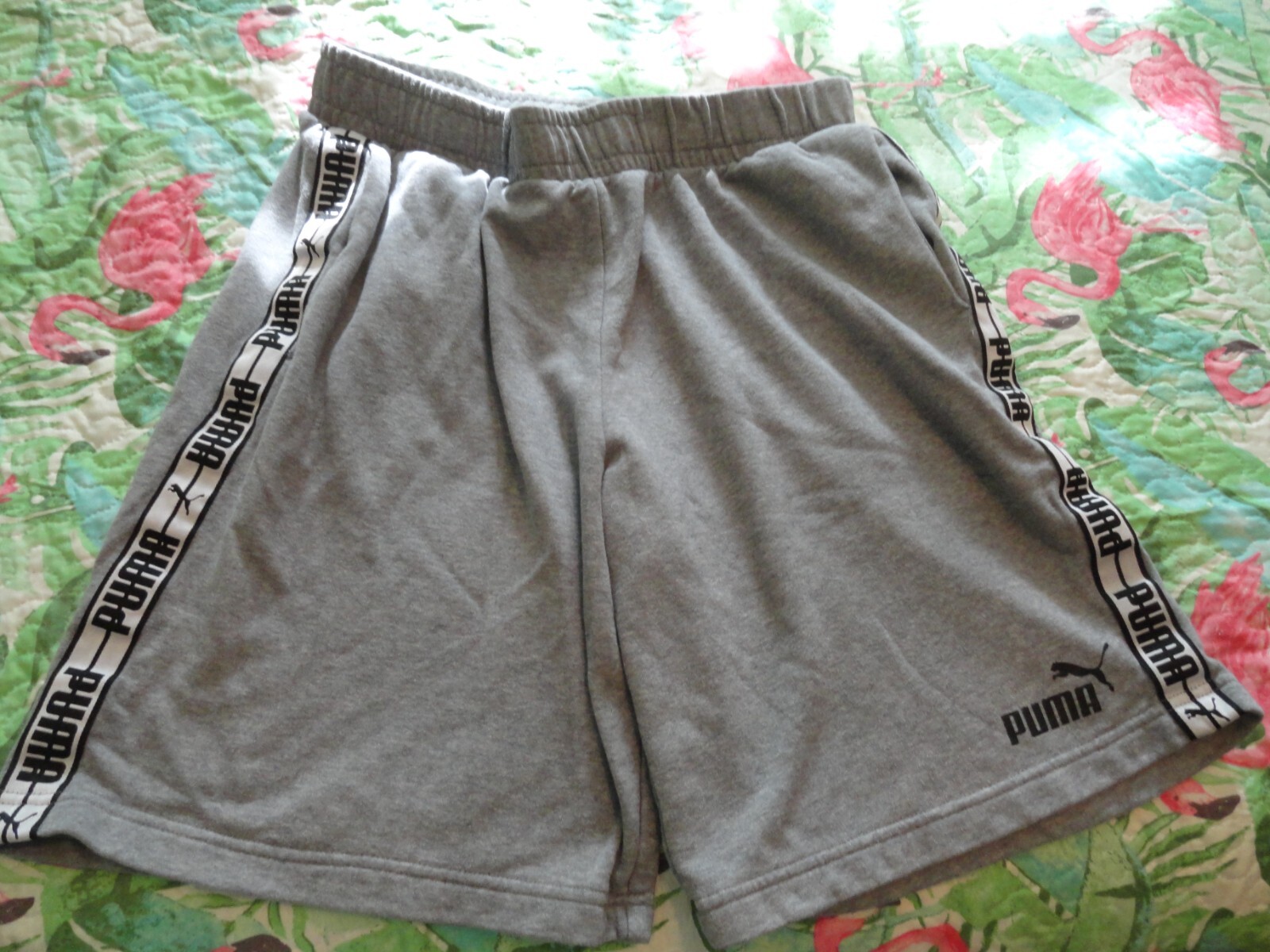 stripes adjustable shorts サイズL グレー July2018-QS-BBallshorts-