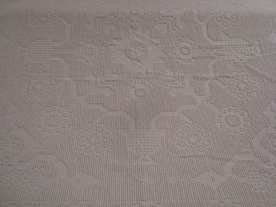 VTG GEORGE WASHINGTON Hobnail BEDSPREAD Chenille Cotton Fringed 94