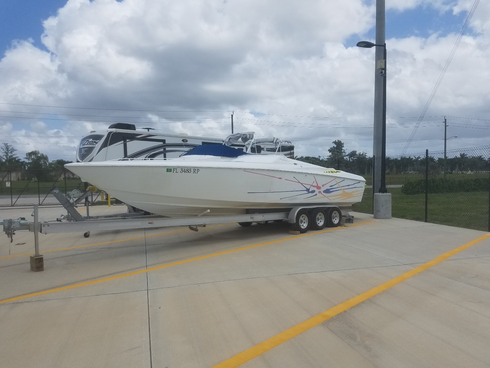 2001 Baja 33 Outlaw twin 7.4mpi Bravo 21p Mirage Plus 310hp 60mph 250 hours