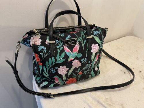 Kate Spade Wilson Road Satchel Hummingbrid Floral Handbag Kate Spade Wilson Road Satchel Hummingbrid Floral Handbag
