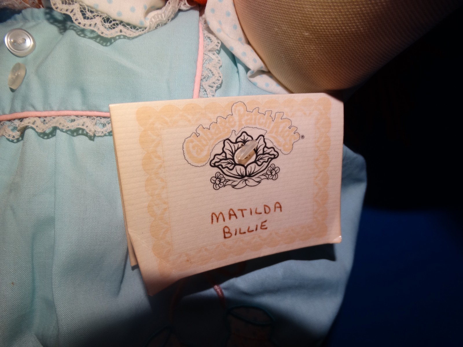 Cabbage Patch Kids 1985 Red Hair Blue Eyes     MATILDA BILLIE     Xavier Roberts