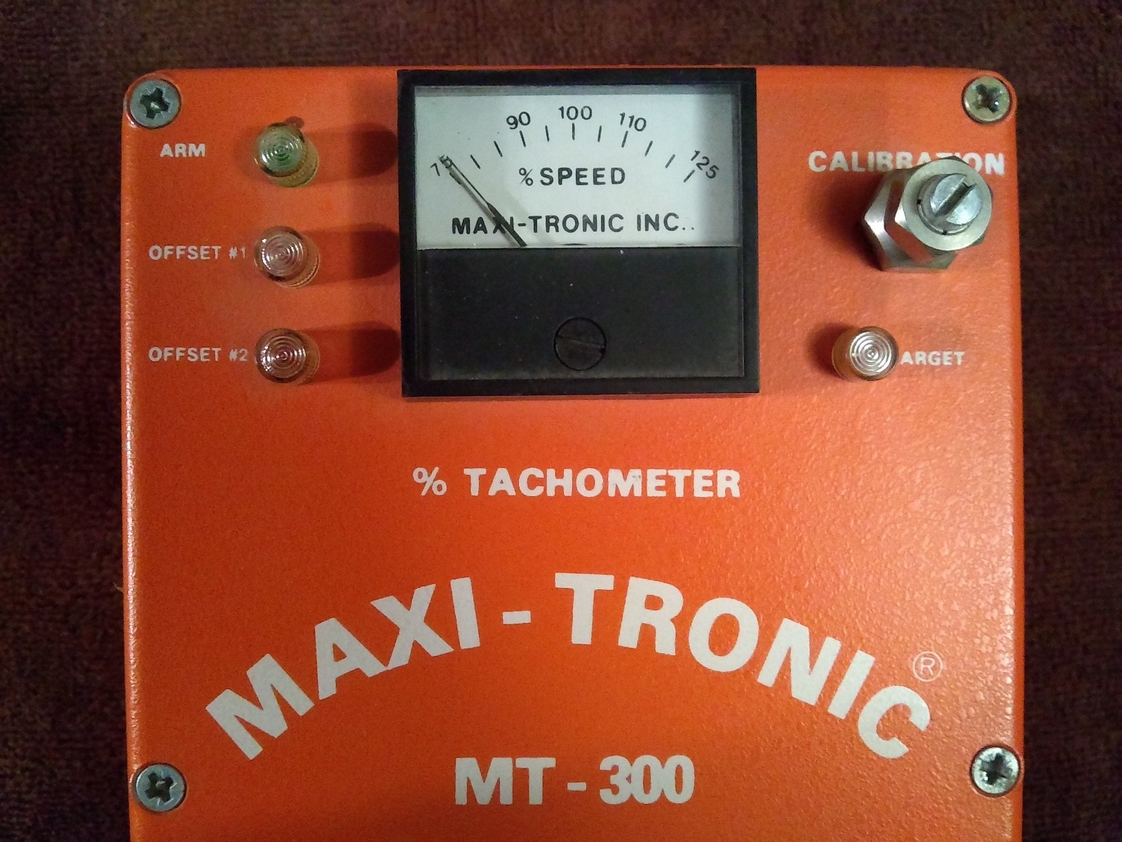 PREOWNED-ANTIQUE-MAXI-TRONIC METER-GRAIN AND FEED-% SPEED TACHOMETER