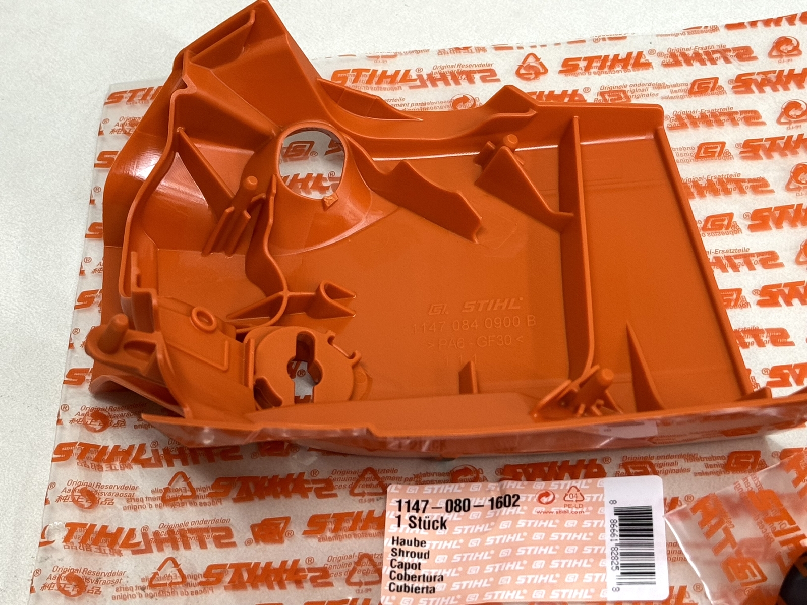 STIHL OEM SHROUD ENGINE COVER 1147 080 1602 MS500i MS500i-R R - Picture 5 of 7