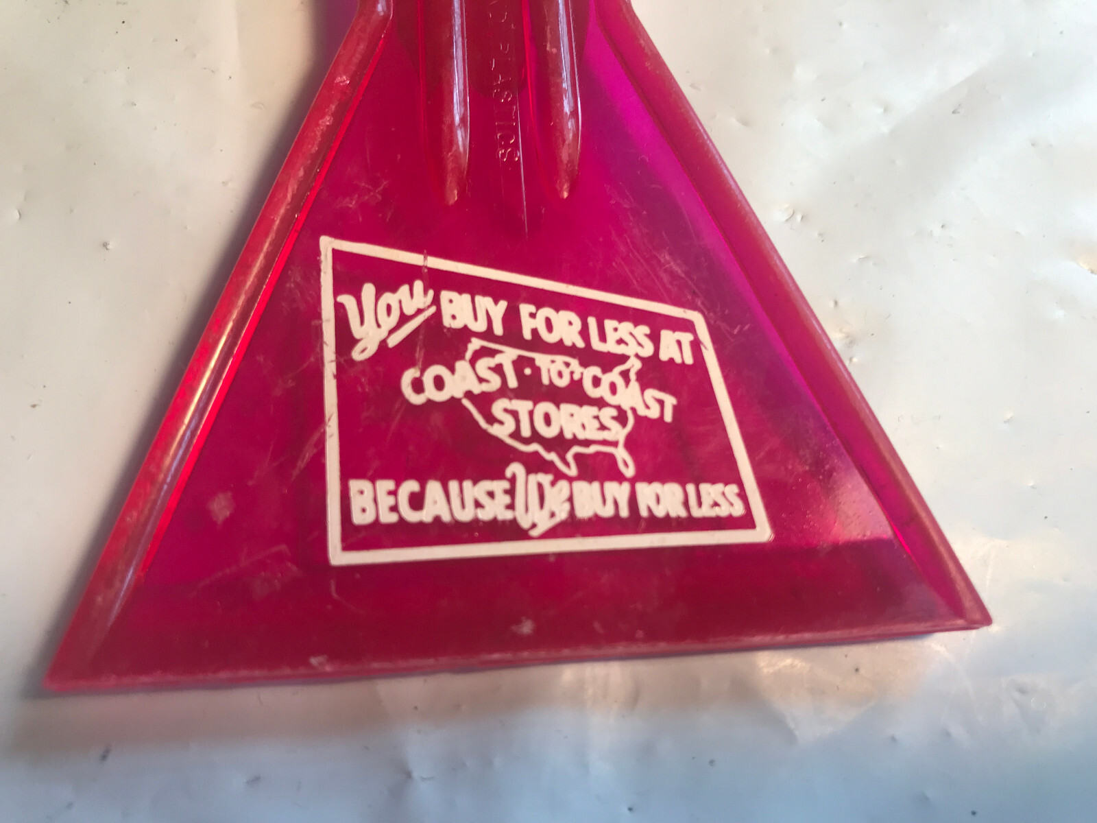 Vintage Advertising Window Ice Scraper ~ Coast to Coast Stores